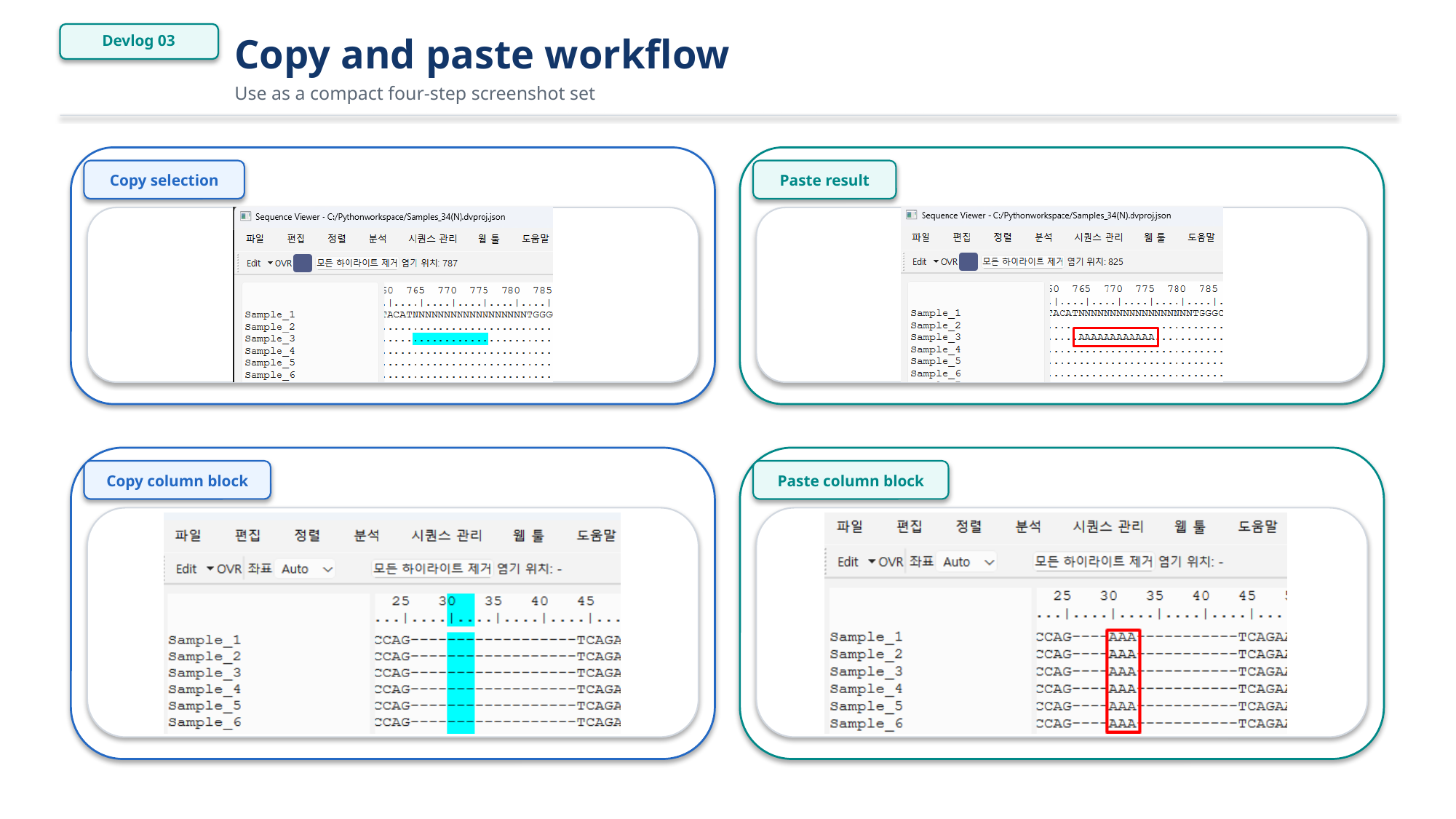 Copy and paste workflow